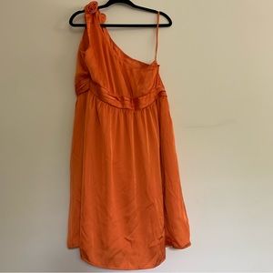Target orange one shoulder formal dress size 22